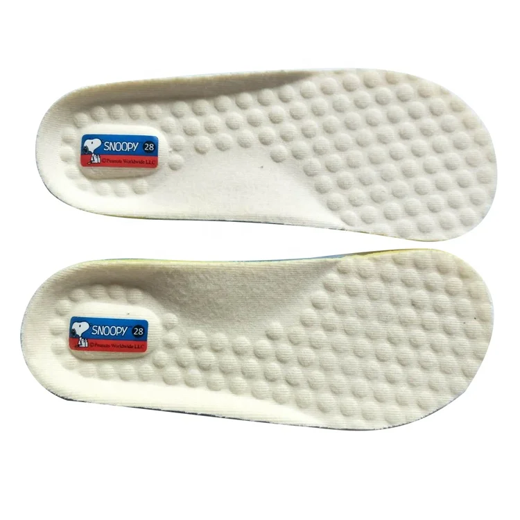 Custom logo Design Soft acupuncture  breathable Non-slip Arch Support Comfort Insole For Shoes