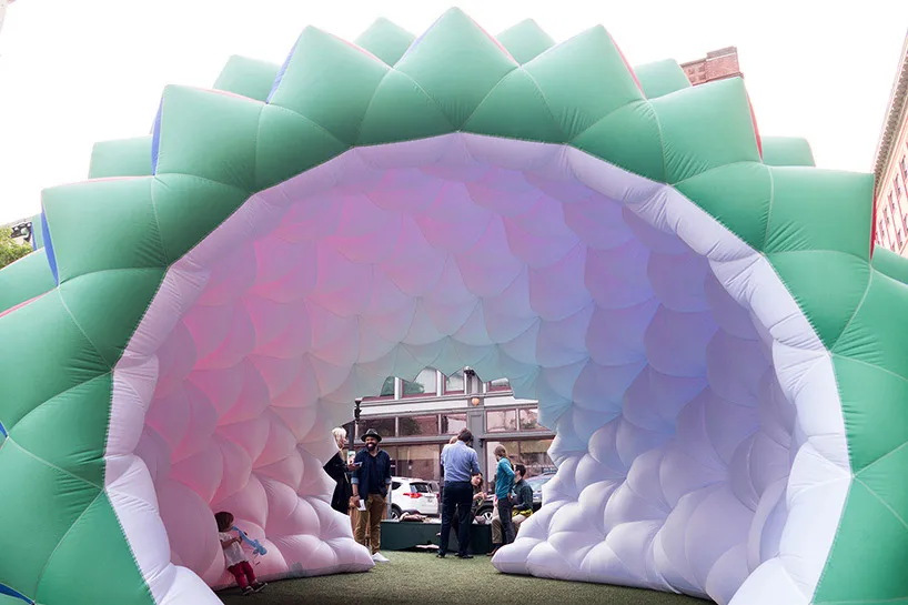 Colorful lighted Inflatable Hedgehog model dome air bubble tent  for   out door party meeting sport events