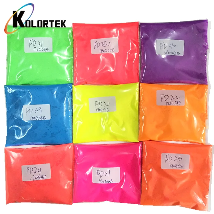 Bright neon yellow car paint pigment. fluorescent pigment neon car paint colors factory