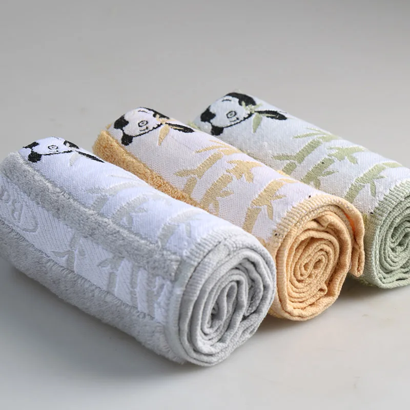 
Popular ! Lovely cute bamboo fiber face towel with panda printed 