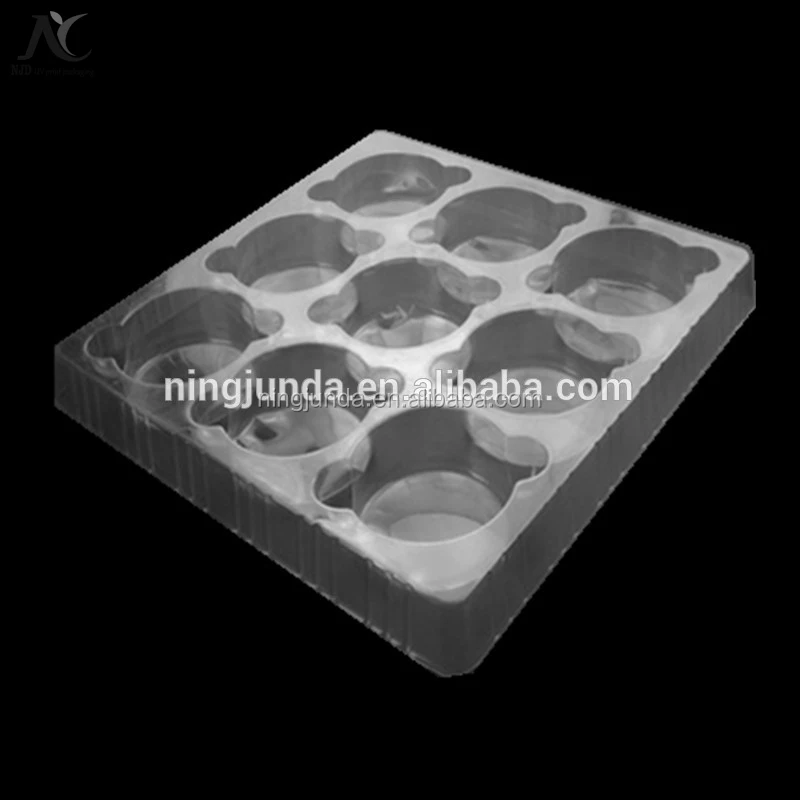 square and  heart shape blister for cupcake cake  packaging plastic food tray take away food container for  chocolate candy  set
