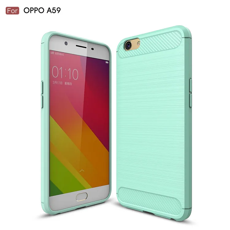 Mobile Phone Accessories Manufacturers Carbon Fiber Soft TPU Case For Oppo F1s Back Cover