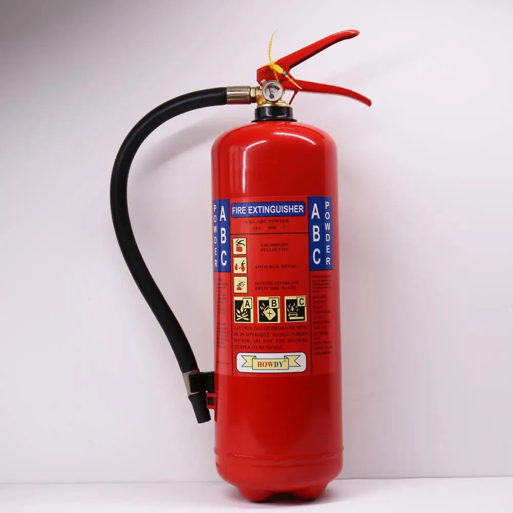 ABC Dry Powder Price List of Forest Fire Fighting Equipment 4kg Fire Extinguisher PVC Hose with Aluminum Nozzle Steel 18 Bar