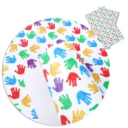 Cheap Hand Printed Fabric Synthetic Leather Roll For Bag 71219