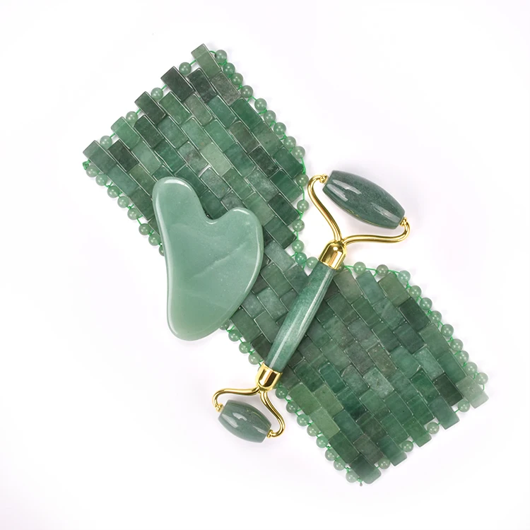 2021 new products aventurine sleeping eye mask with obsidian / blue sodalite / white quartz crystals healing stones material