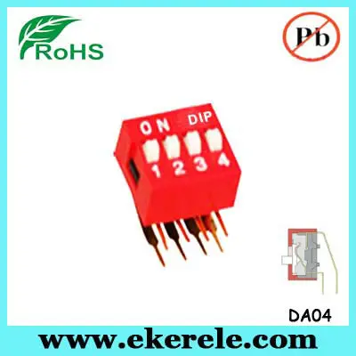 SPST DIP-переключатель 2000 циклов 4-полюсныйSPST 3 переключатель
