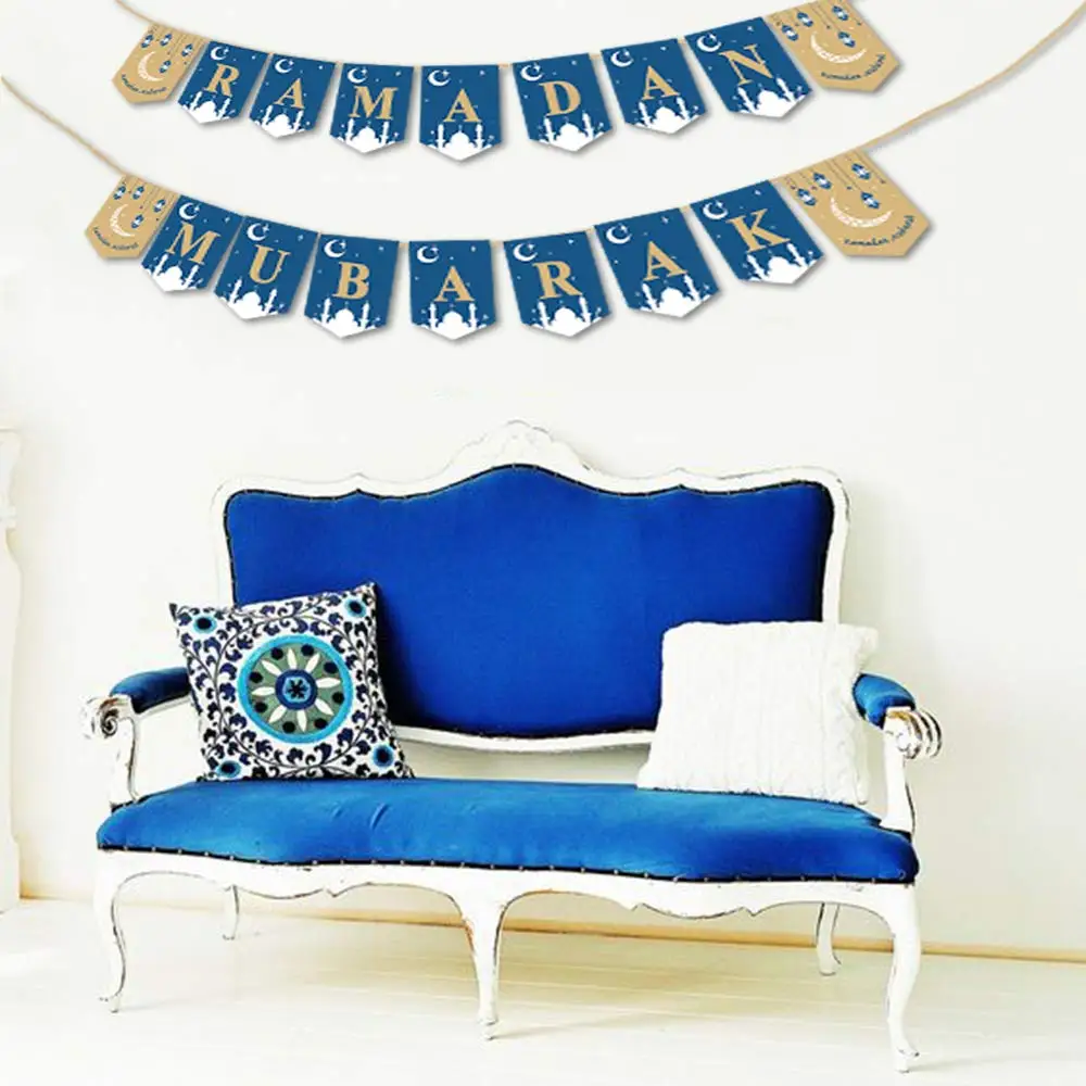 2022 ИД Мубарак баннер DIY необходимый мусульманский Рамадан тематические товары для вечеринок украшения Рамадан украшения