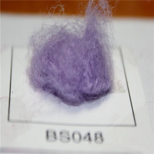 GRS certified Violet Polyester Staple Fiber  1.5D38MM used For Spinning