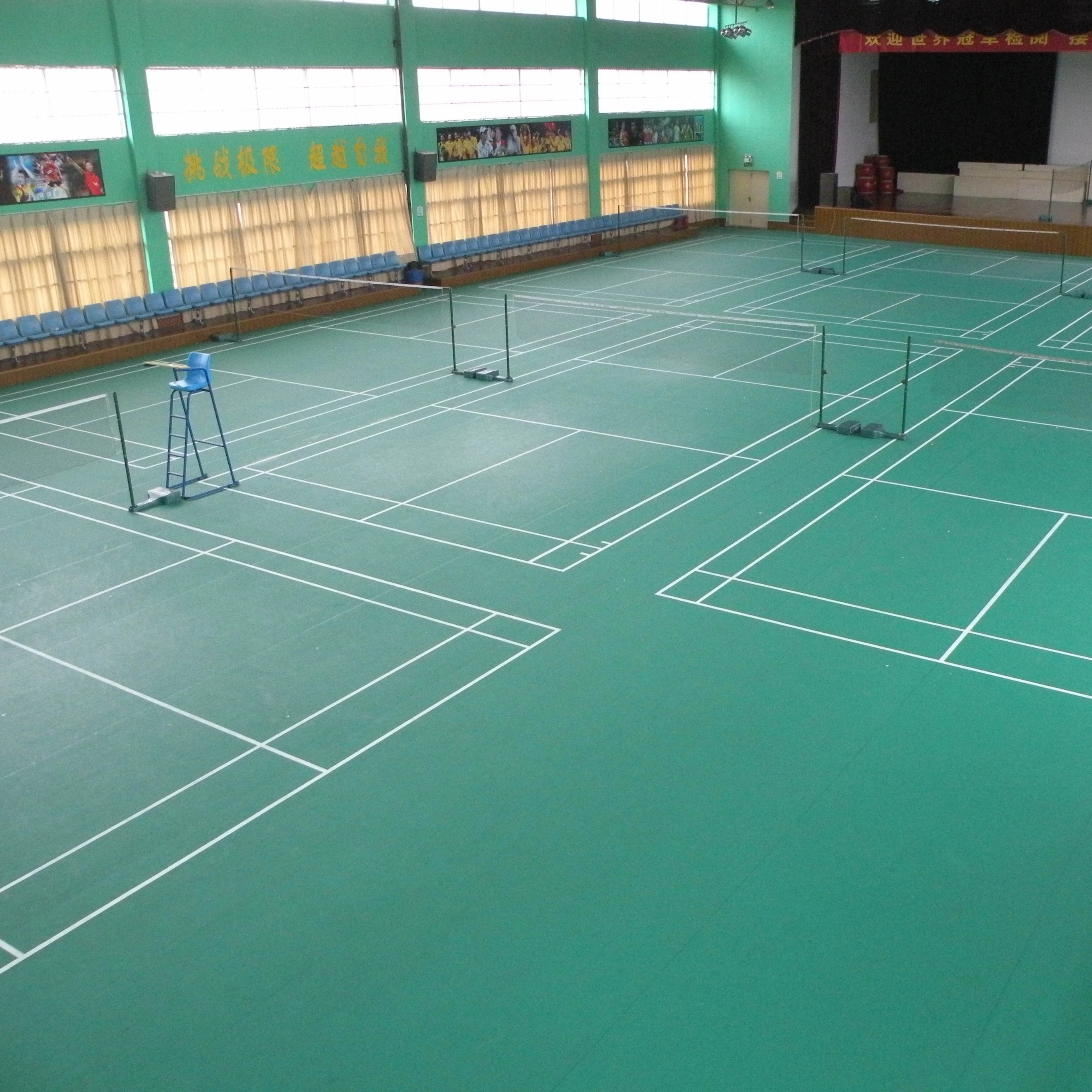 PVC Vinyl Sports Flooring BWF badminton floor mat malaysia with lower price
