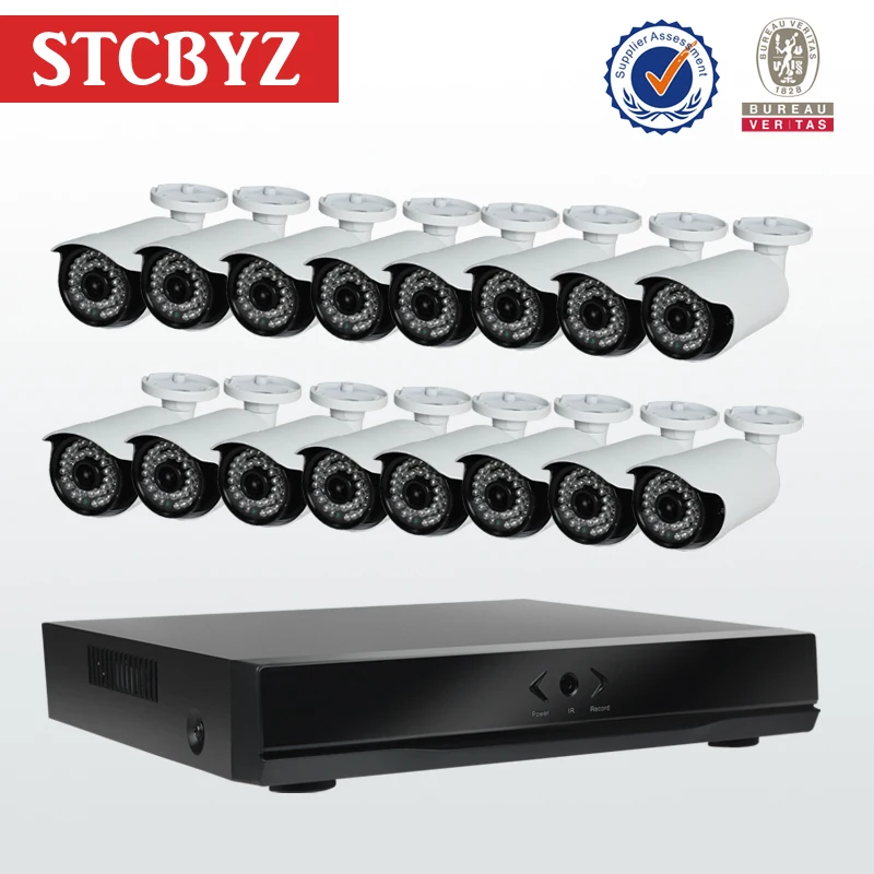 Самый популярный водонепроницаемый ahd dvr комплект системы видеонаблюдения 16 ch