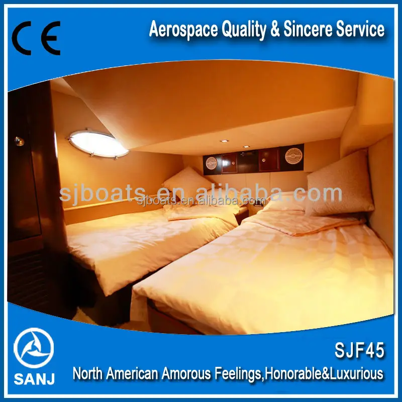 China 45ft luxury yacht boat with Cummins Marine Engines for sale