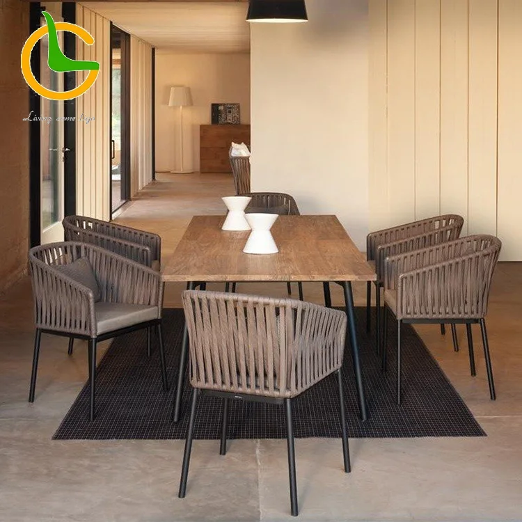 
LIGO hot sale modern french kitchen restaurant dinning aluminum outdoor garden dinning set 