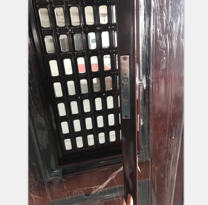 The Latest Popular Exterior Steel Security Door with Iron Grill Ventilation Door for Home