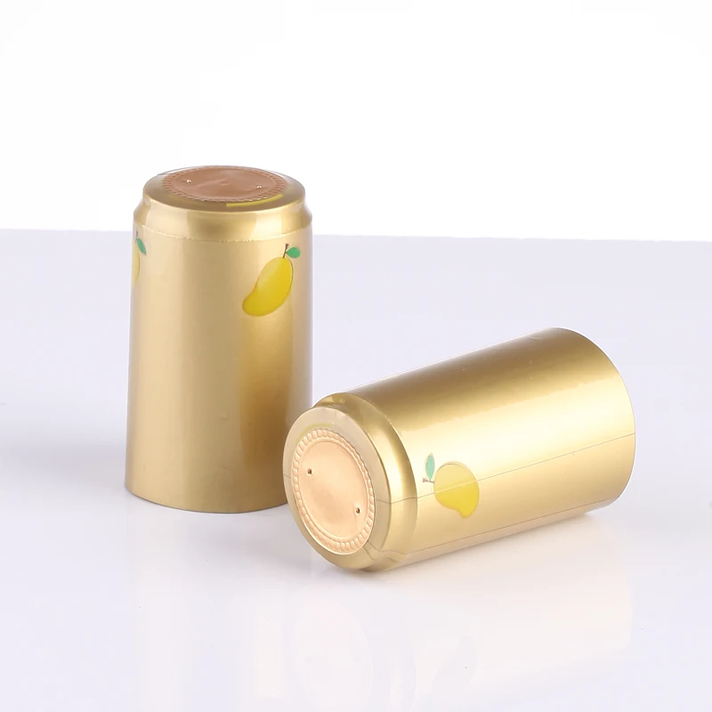 Gold custom printed wrap PVC heat shrink sleeve