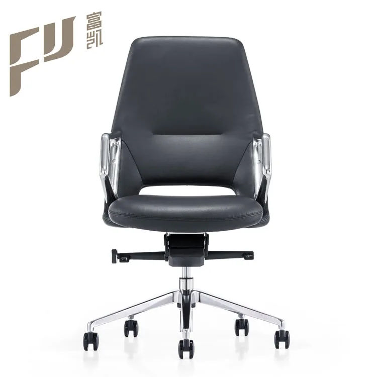 mid back cheap german leather office swivel staff chairs