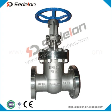 
DIN Standard CE Stainless Steel PN16 PN63 CF8M Flanged Gate Valve 