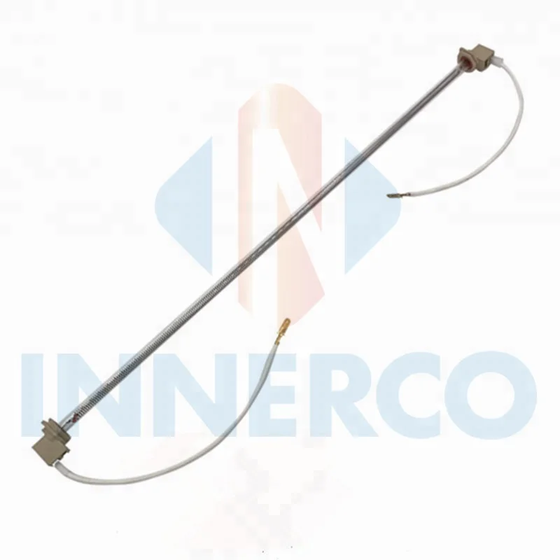 Refrigerator glass tube defrost heater