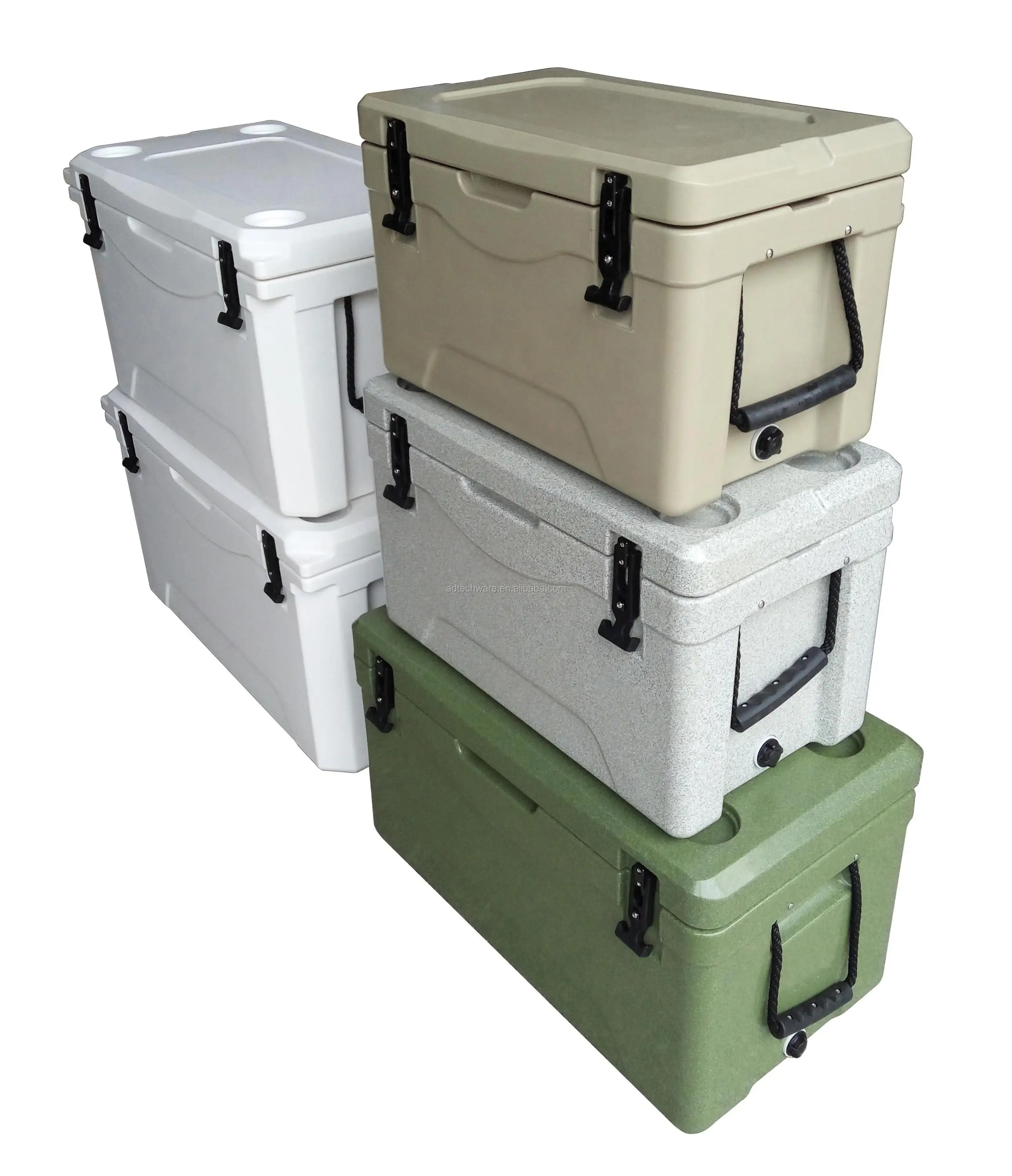 Portable Rotomolded Cooler 25qt, 30qt, 35qt, 40qt, 50qt, 65qt, 75qt, 85qt, 116qt, Ice Cooler Box with wheels