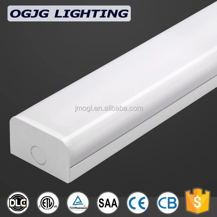 Indoor emergency lamp double tube linear batten fitting LED office ceiling light