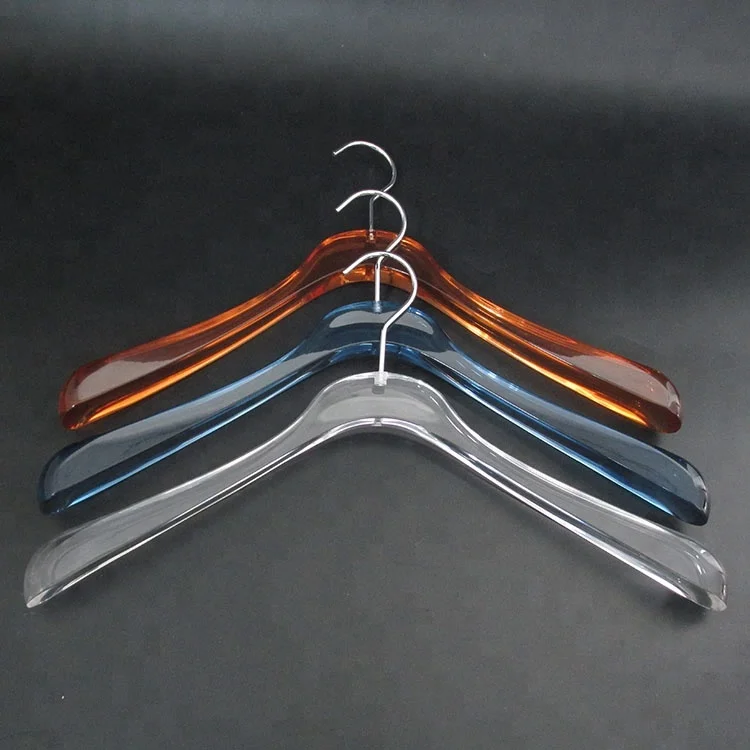 Colorfully luxury thick plastic clothes hangers with rotational metal hook
