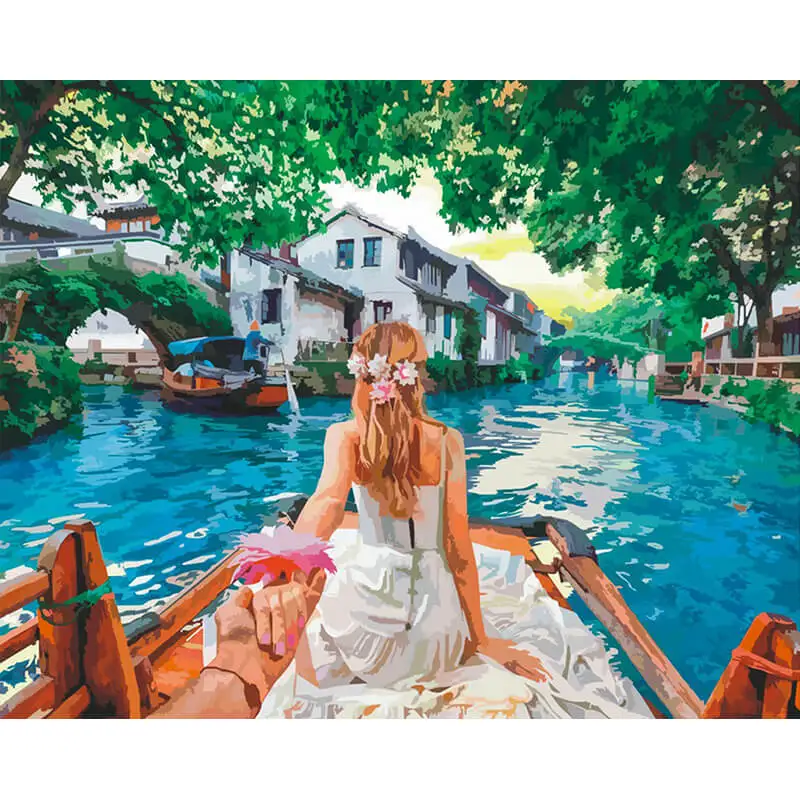 wholesale royaldream woman figure abstract art oil painting on canvas art wall hanging