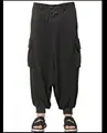 HOT 2016 spring New three dimensional large pocket wide leg pants trousers non mainstream hairstylist pants