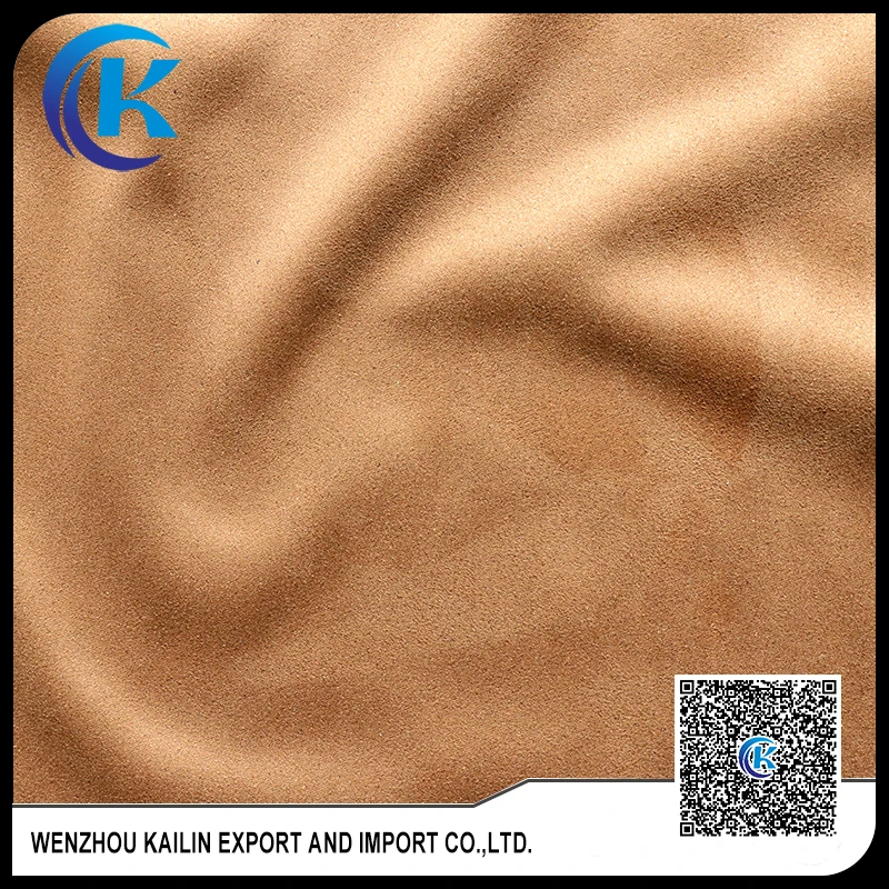 China Direct Textiles 100% Polyester Suede Fabric Compound Velveteen Bottom synthetic Leather Bonded Faux Fur
