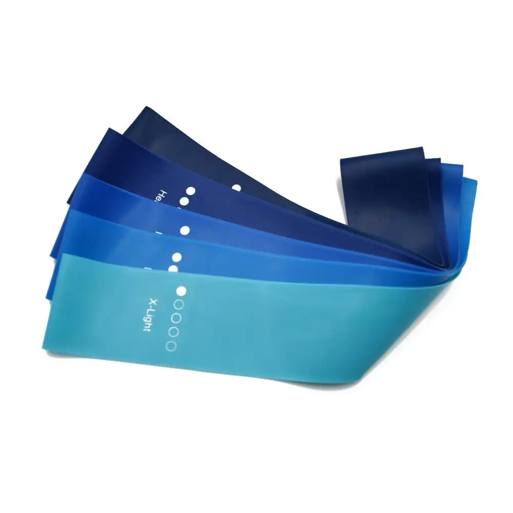 Customize Logo Latex rubber loop resistance bands elastic stretch Fitness bands exercise mini yoga leg hip booty bands blue
