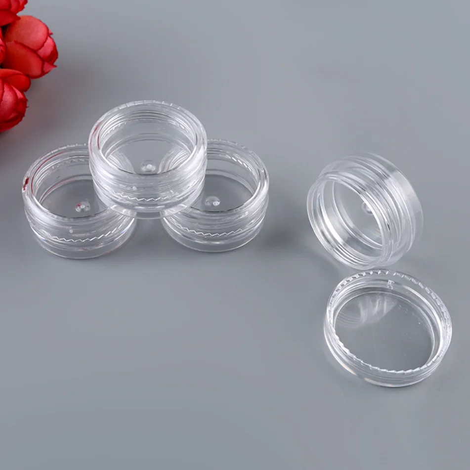 
3g 5g 10g 15g 20g Plastic PS Facial Cream Container Mini Sample Jar Cosmetic Eye Cream Jar 