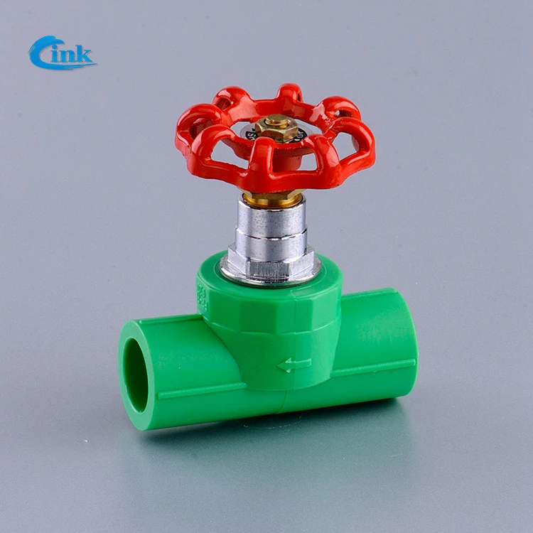 LK-2-001 ( 20mm )  plastic pipe welding ppr brass stop gate valve for water pipe