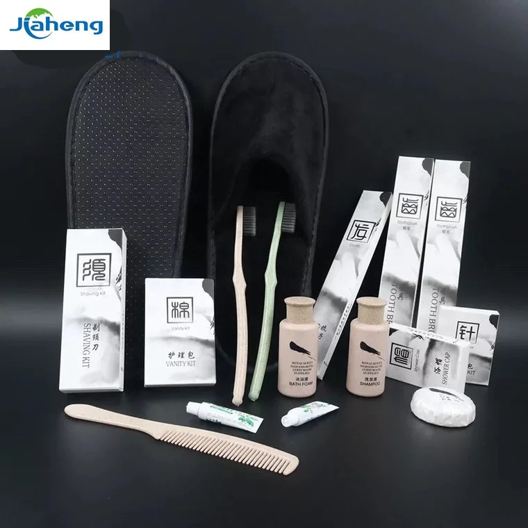 Yangzhou factory wholesale Black  anti-slip sole indoor hotel disposable slippers