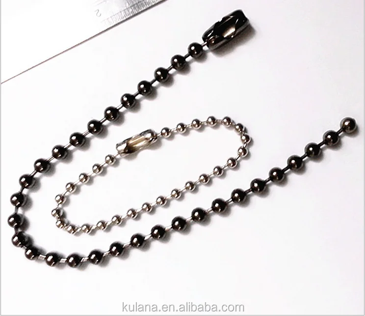 1.5mm Wide Stainless Steel Round Colored Metal Ball Chain