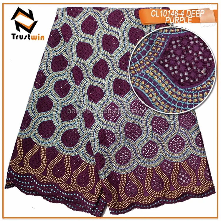 trustwin best selling good quality african swiss voile lace in sky blue