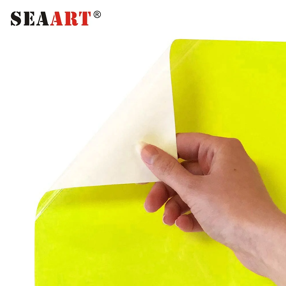 Флуоресцентная неоновая желтая подложка Seaart S926 25 м рулон теплопередачи