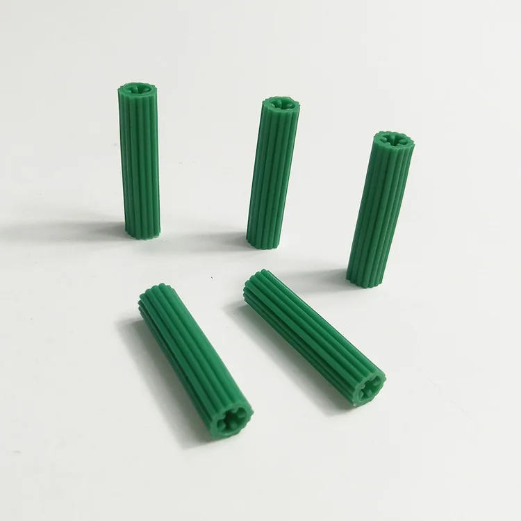 Зеленый настенный винт, расширяющийся пластиковый винт, настенный штекер для фиксации