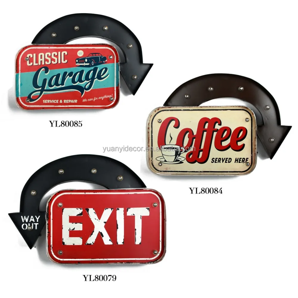 
High Quality Exit Metal Arrow Light Sign Custom 