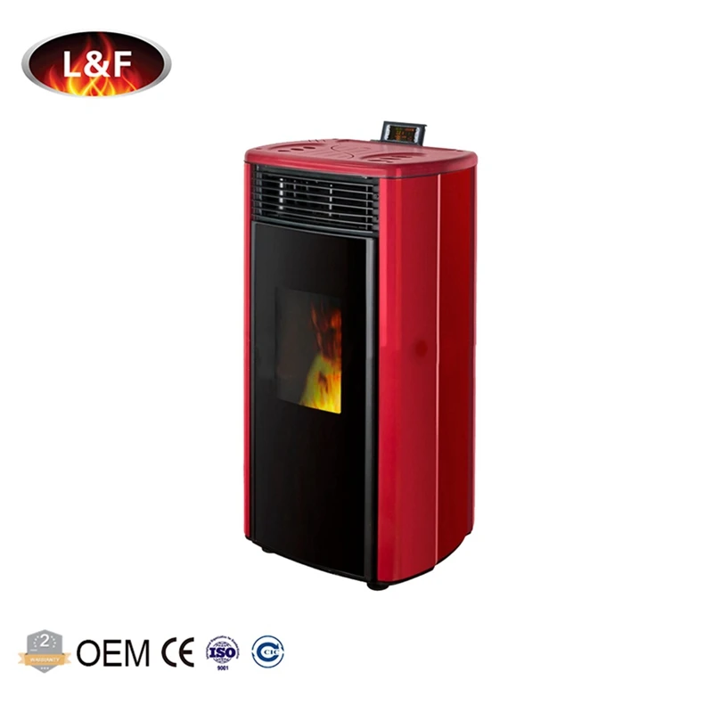 Mirror Surface Door Room Heating Freestanding Wood Pellet Stove