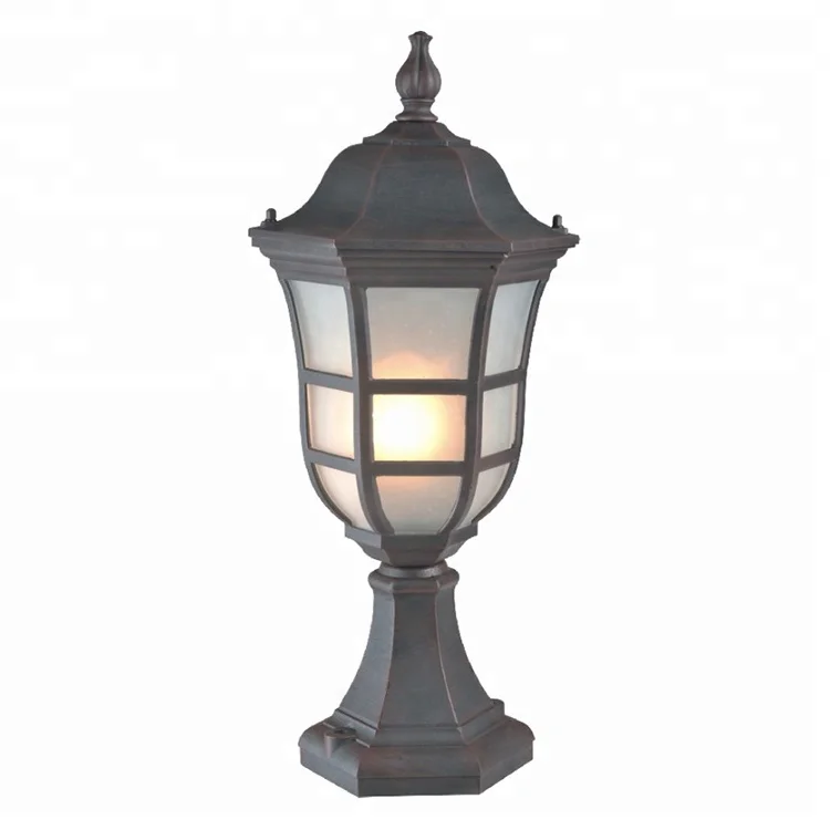 outdoor lantern pier mount fence post light decorative gate lamp pillar light