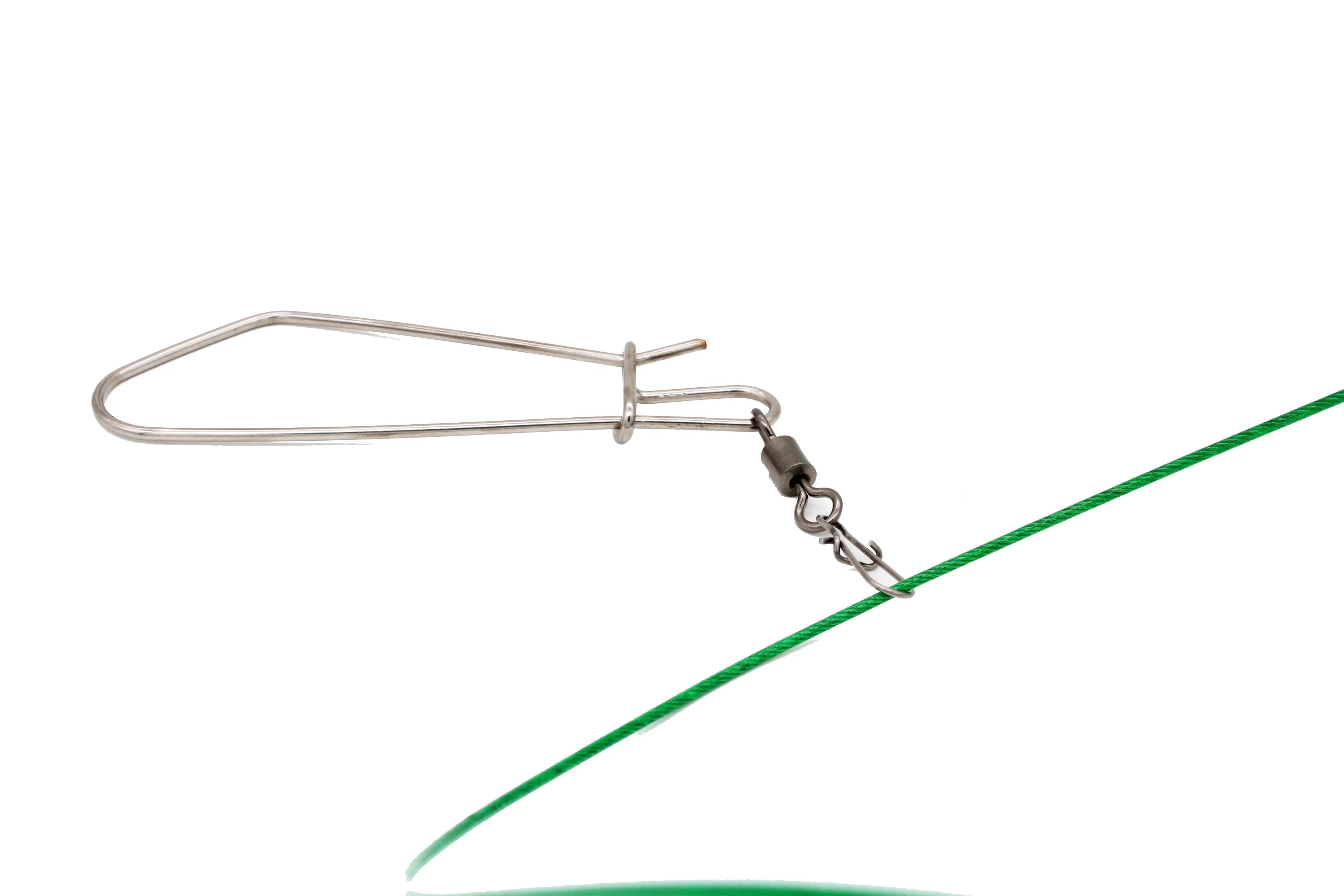One - handed operation  Fishing Tackle Accessory fishing stringer clip live fish lock  cable with stainless steel 304  snap