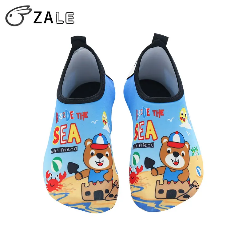 ZALE Custom Summer Sandals Waterproof Girls Plastic Swimming Rubber Neoprene Silicone Aqua Water Kids Beach Shoes