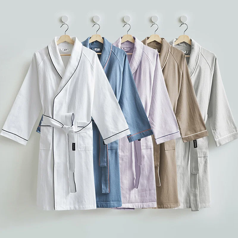 100% cotton waffle bathrobe luxury hotel bathrobe