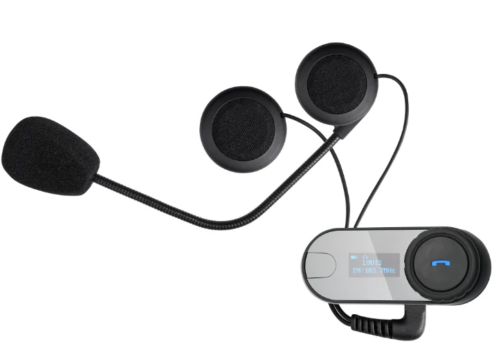 2pcs * FreedConn T-COMSC Bluetooth Motorcycle Helmet Intercom Interphone Headset LCD Screen + FM Radio