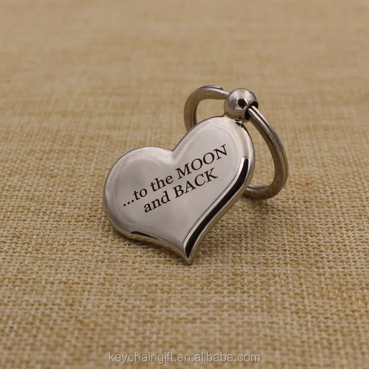 High quality custom wedding gifts metal LOVE keychain heart shape keyring