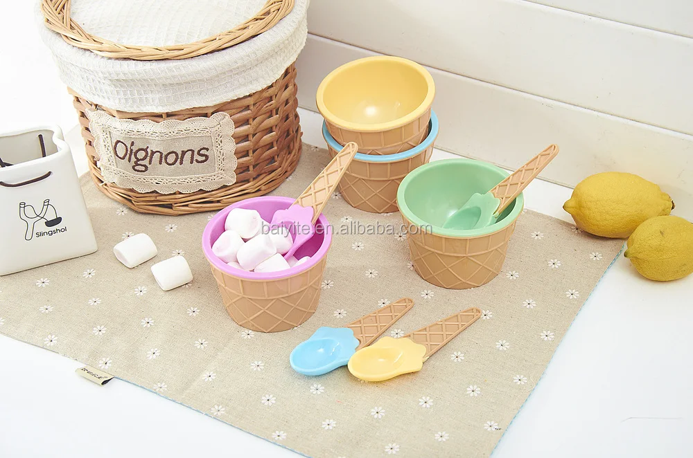 Wholesale Cheap Reusable Custom Personalized Ice Cream Bowl