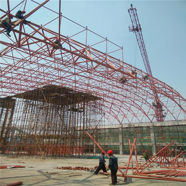 Arch Steel Space Frame Roofing System For Indoor And Outdoor Stadium/Sports Central Hall