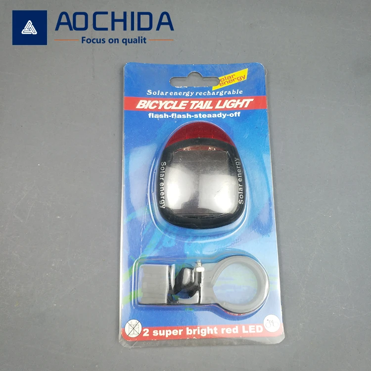 Bicycle taillight with solar panels