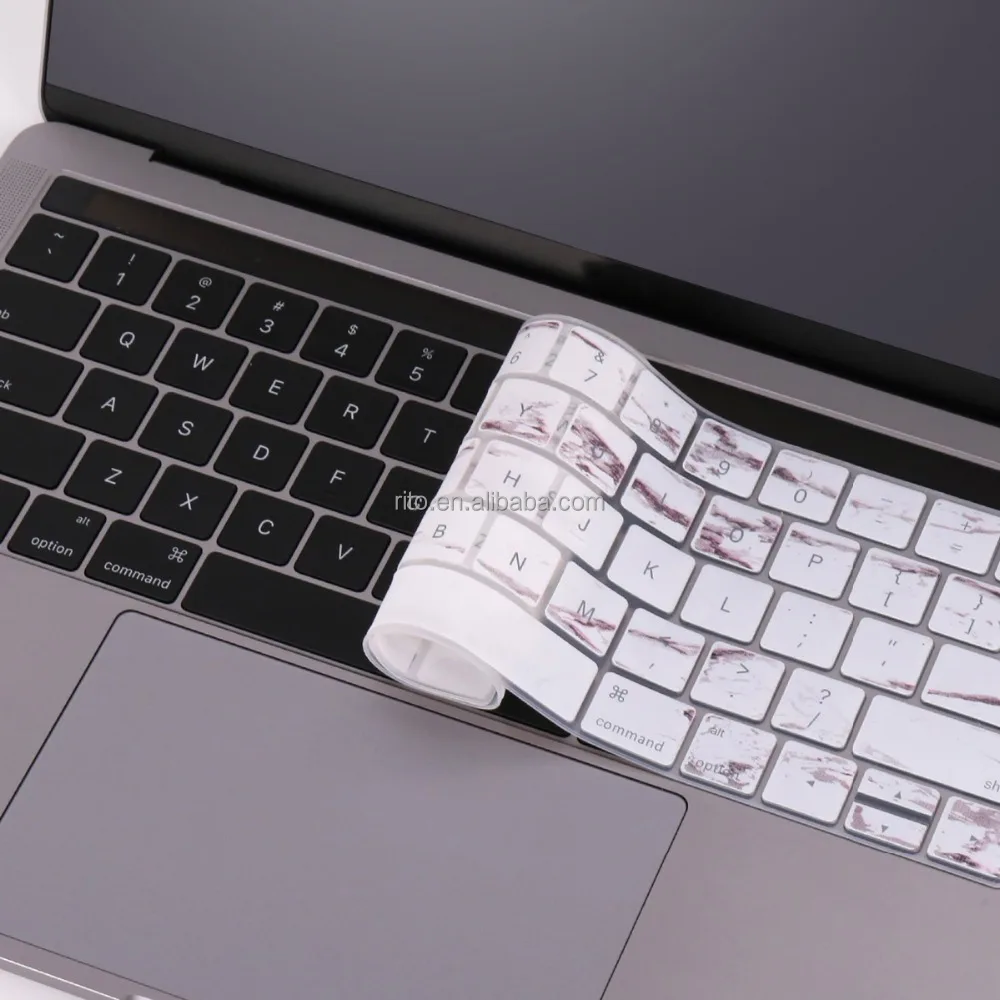 
Silicone Keyboard Cover for Mac book Pro Touch Bar, Marble Keyboard Cover for Macbook Pro 
