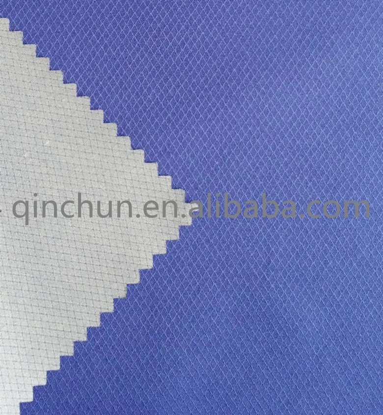 100% polyester diamond shape fabric with waterproof and milky coating for backpack