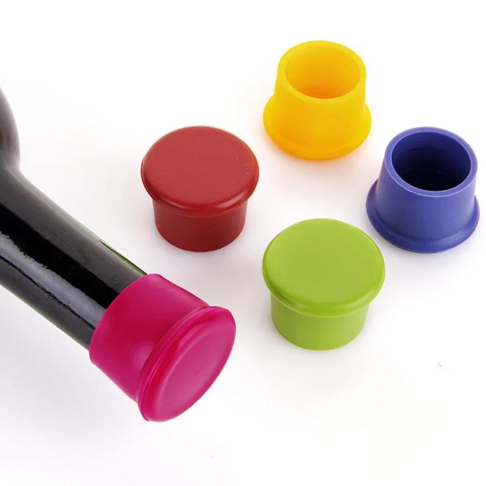 Wholesale Food Grade Silicone Rubber Vacuum Red Wine Bottle Stopper