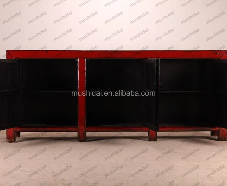 
industrial style fashinal Original high quality thick wood home furniture chinese colorful sideboard home storage cabinet 